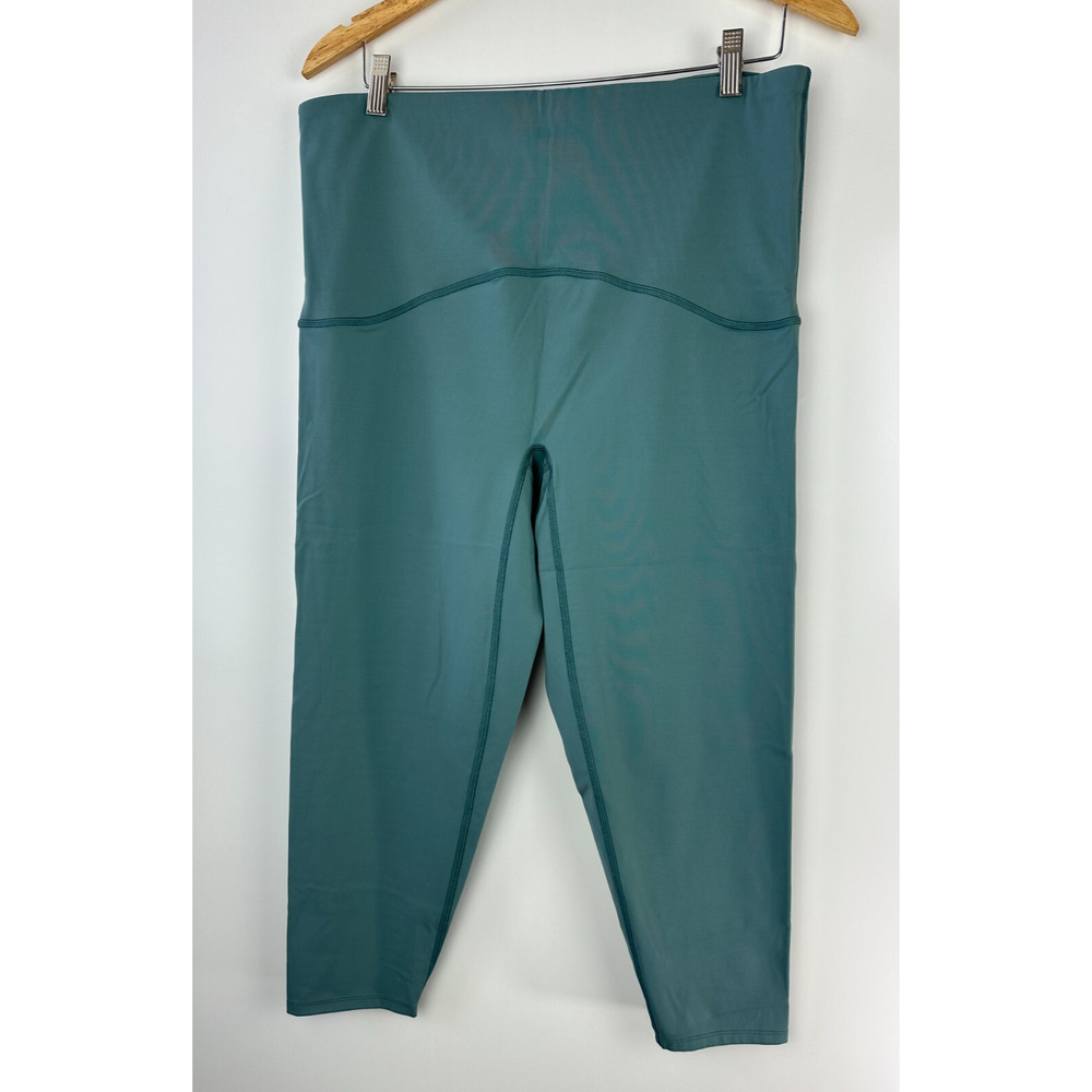 ✨2/$20 Spanx SPANXshape Booty Boost 7/8 Leggings Green Stretch Plus Size 2X - Picture 2 of 9